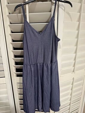 Striped Navy Blue Spaghetti Strap Sundress